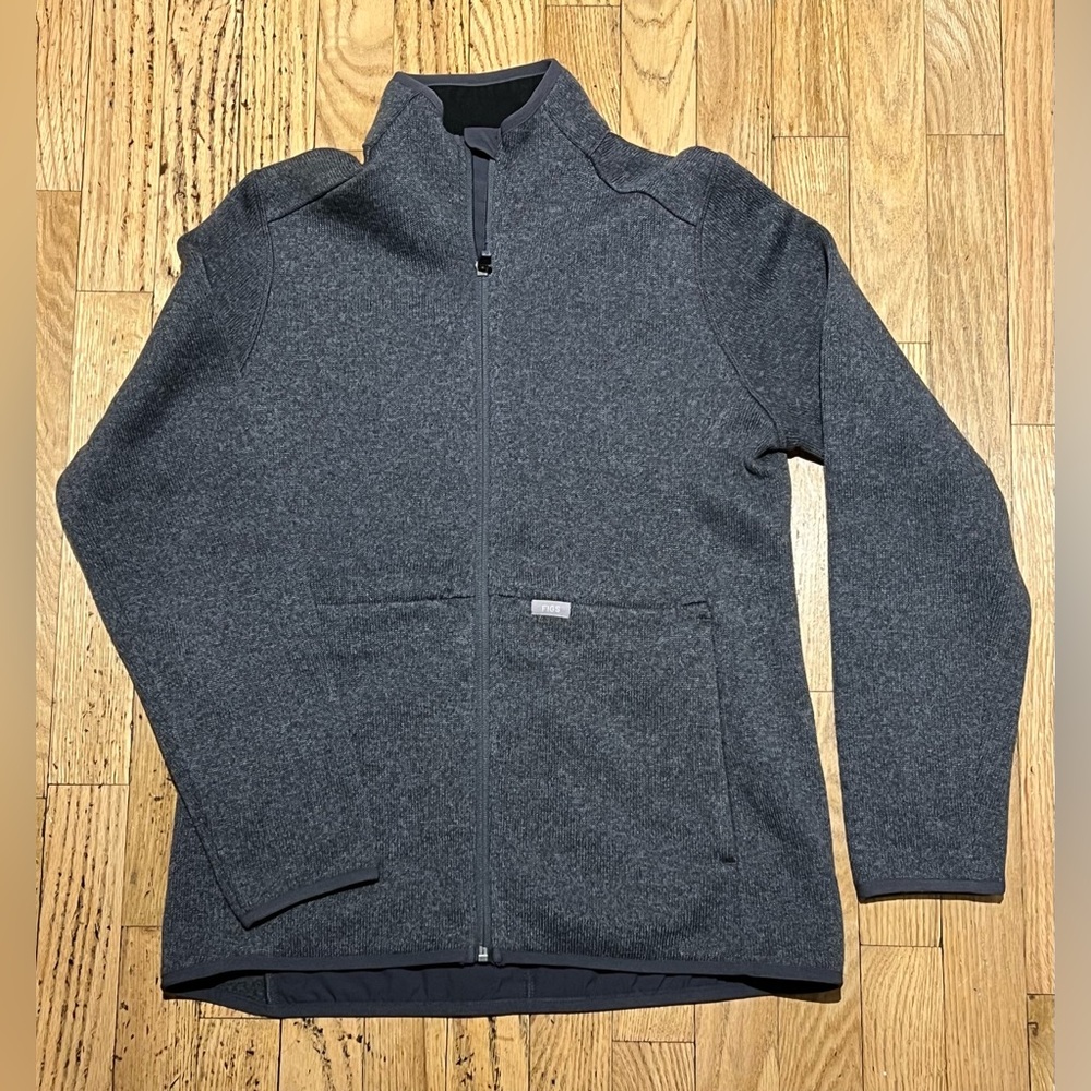 Figs Women’s On-Shift Sweater Knit Jacket Charcoal Grey